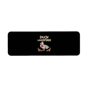 Duck Whisperer Flower Funny Farming Farm Animal Label