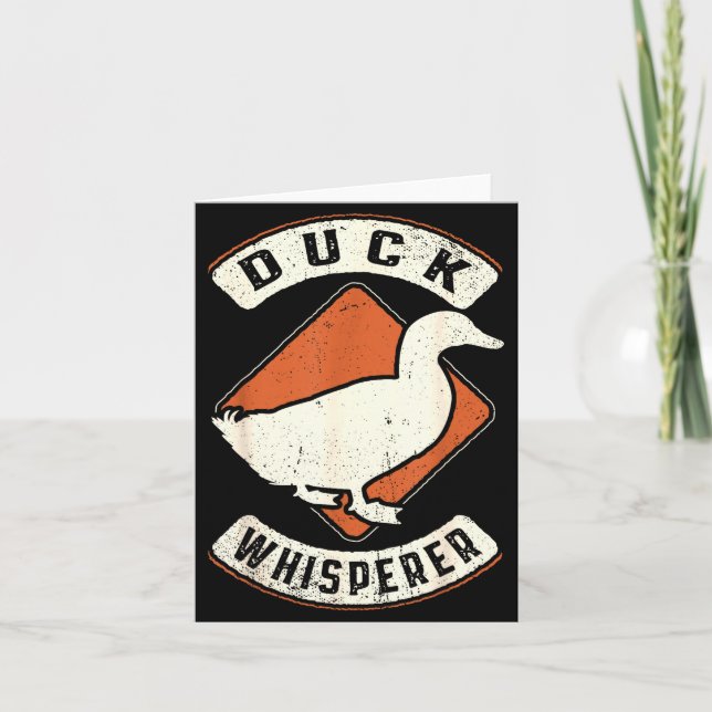 Duck Whisperer Vintage Clic Retro Animal Love  Card (Front)