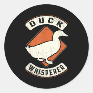 Duck Whisperer Vintage Clic Retro Animal Love Classic Round Sticker