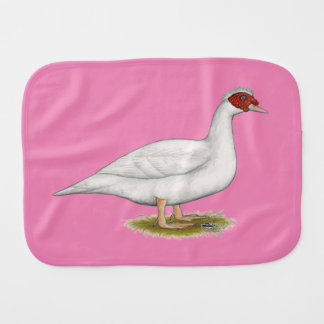 Duck White Muscovy Baby Burp Cloth