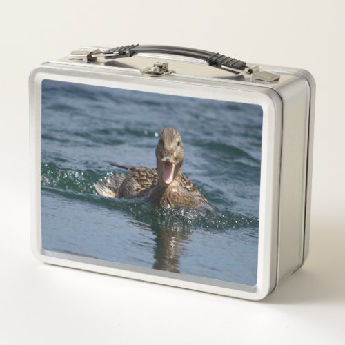 Duck with beak open                 metal lunch box