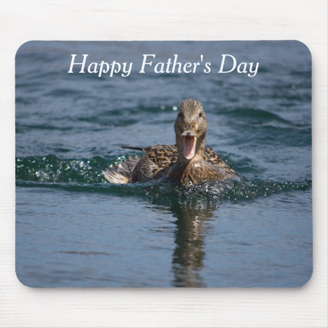 Duck with beak open mouse pad (Front)