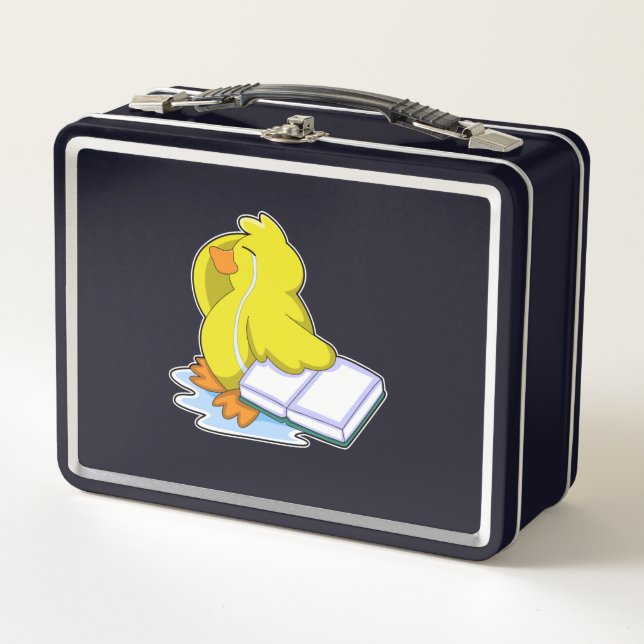 Duck with Book Metal Lunch Box (Front)