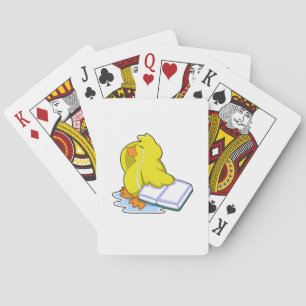 Duck with Book Poker Cards