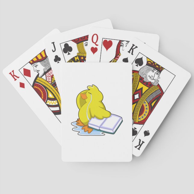 Duck with Book Poker Cards (Back)