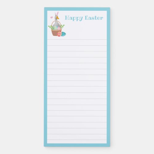 Duck with Bunny Ears Easter Magnetic Notepad