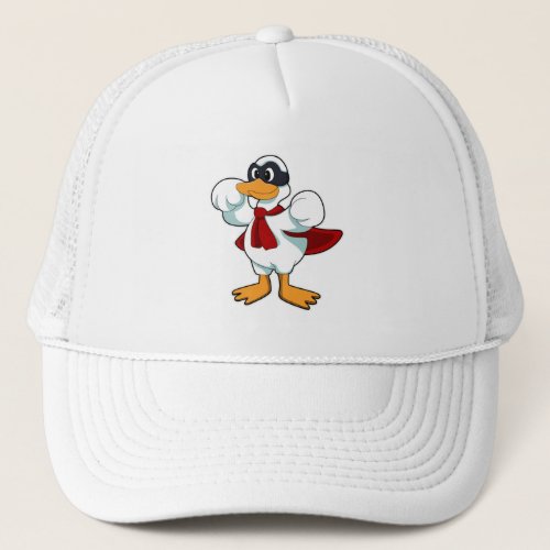 Duck with Cape  Mask Trucker Hat