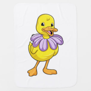 Duck with Daisy Baby Blanket