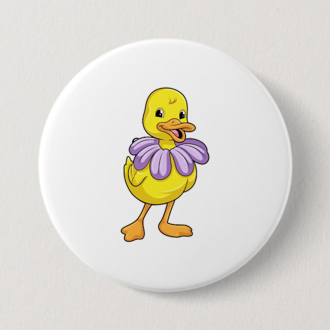 Duck with Daisy Button (Front)