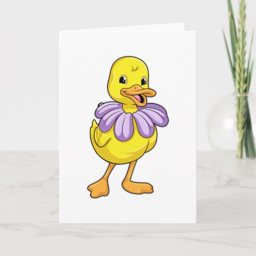 Duck with Daisy Card