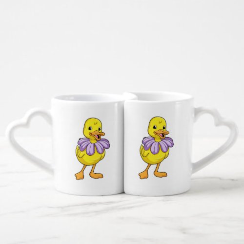 Duck with Daisy Coffee Mug Set