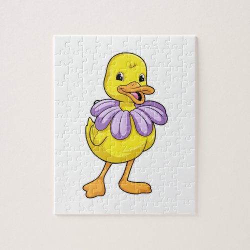 Duck with Daisy Jigsaw Puzzle