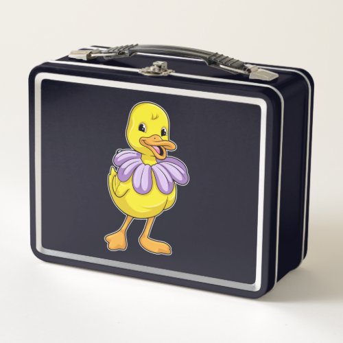 Duck with Daisy Metal Lunch Box