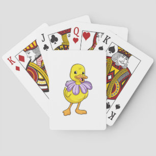Duck with Daisy Poker Cards