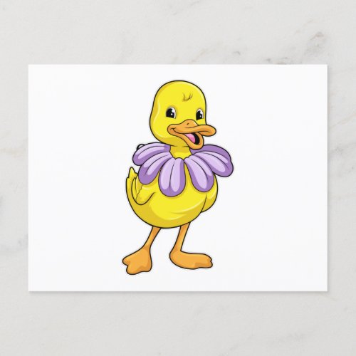 Duck with Daisy Postcard