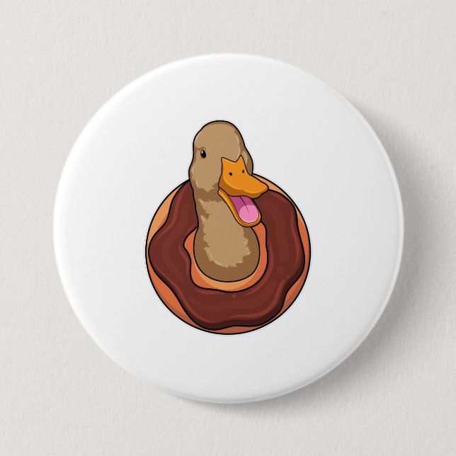 Duck with Donut Button (Front)