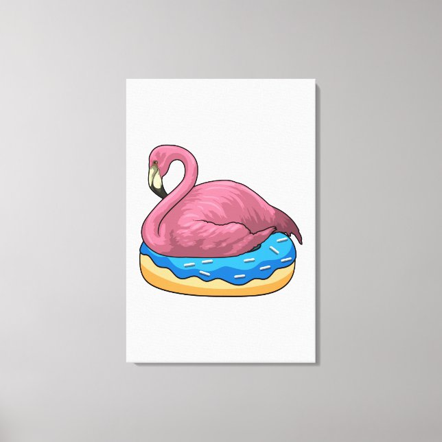 Duck with Donut Canvas Print (Front)