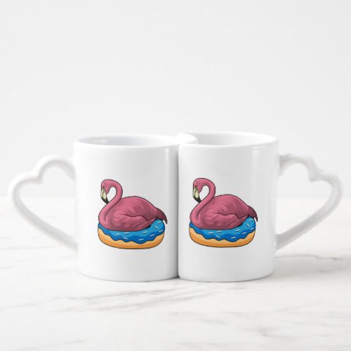 Duck with Donut Coffee Mug Set