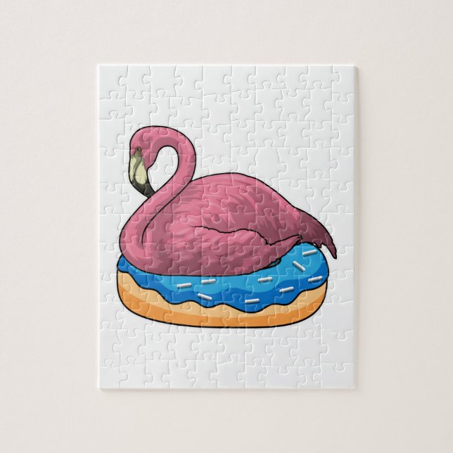 Duck with Donut Jigsaw Puzzle (Vertical)