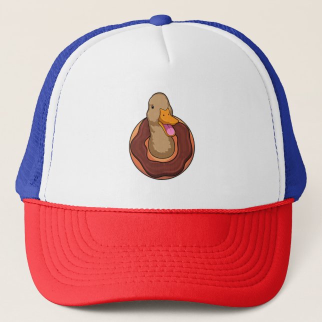 Duck with Donut Trucker Hat (Front)