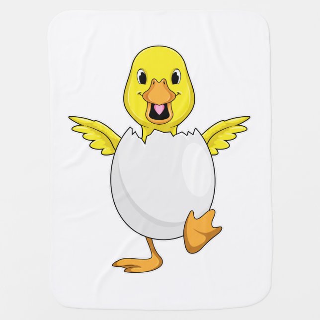 Duck with Egg Baby Blanket (Front)
