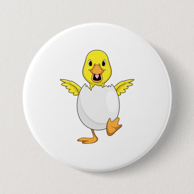 Duck with Egg Button (Front)