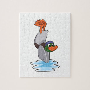 Duck with Handstand in Water.PNG Jigsaw Puzzle