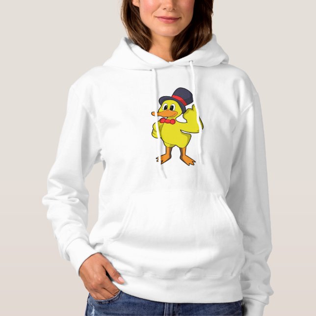 Duck with Hat Hoodie (Front)