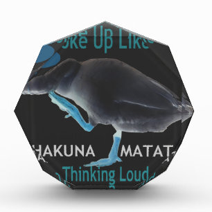 Duck with I Woke Up Like This & Hakuna Matata Text Acrylic Award