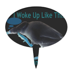 Duck with I Woke Up Like This & Hakuna Matata Text Cake Topper