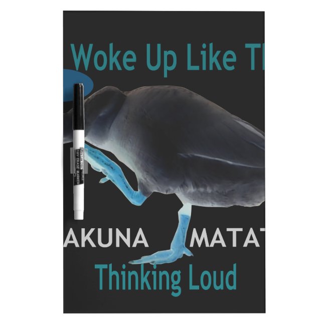Duck with I Woke Up Like This & Hakuna Matata Text Dry-Erase Board (Front)