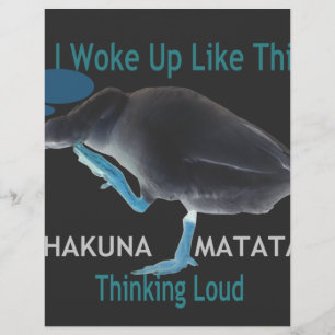 Duck with I Woke Up Like This & Hakuna Matata Text Letterhead