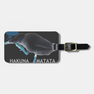 Duck with I Woke Up Like This & Hakuna Matata Text Luggage Tag