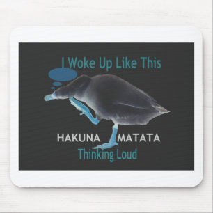 Duck with I Woke Up Like This & Hakuna Matata Text Mouse Pad