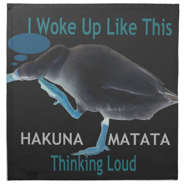 Duck with I Woke Up Like This & Hakuna Matata Text Napkin (Front)