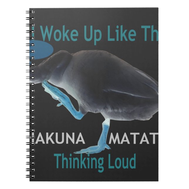 Duck with I Woke Up Like This & Hakuna Matata Text Notebook (Front)