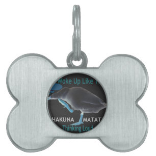 Duck with I Woke Up Like This & Hakuna Matata Text Pet Tag