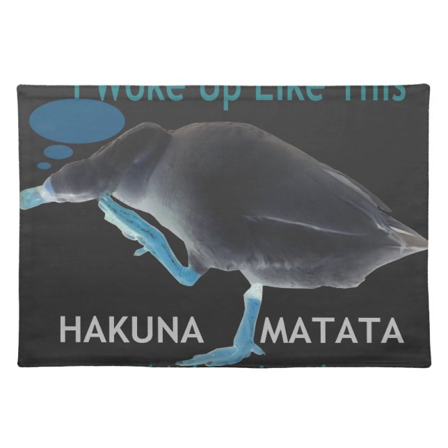 Duck with I Woke Up Like This & Hakuna Matata Text Placemat (Front)