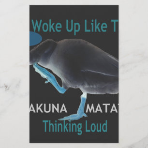 Duck with I Woke Up Like This & Hakuna Matata Text Stationery