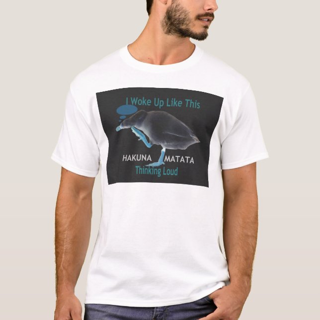 Duck with I Woke Up Like This & Hakuna Matata Text T-Shirt (Front)