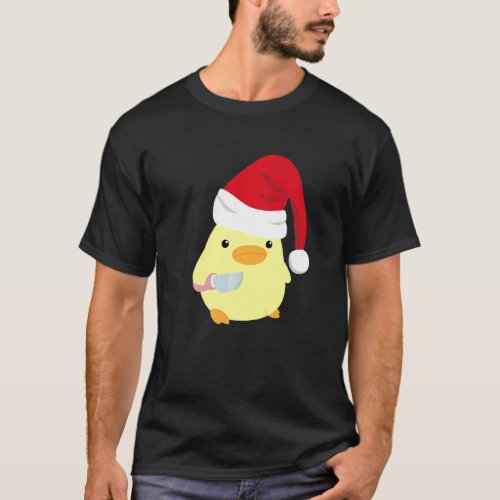 Duck With Knife Christmas For Men And Women T_Shirt