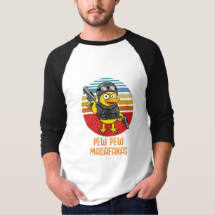 Duck with Pistols Crazy Vintage, Pew Pew Madafakas T-Shirt