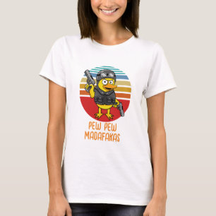Duck with Pistols Crazy Vintage, Pew Pew Madafakas T-Shirt