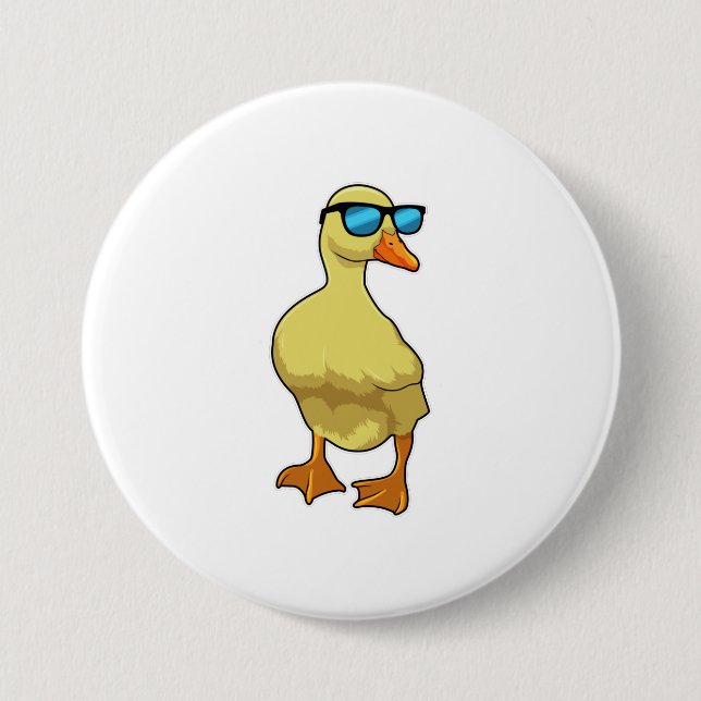 Duck with Sunglasses Button (Front)