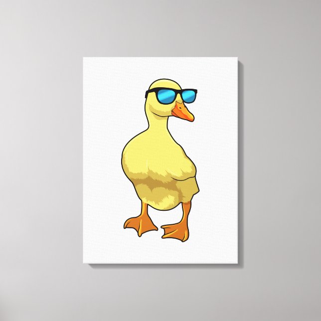 Duck with Sunglasses Canvas Print (Front)