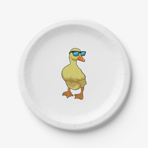 Duck with Sunglasses Paper Plates