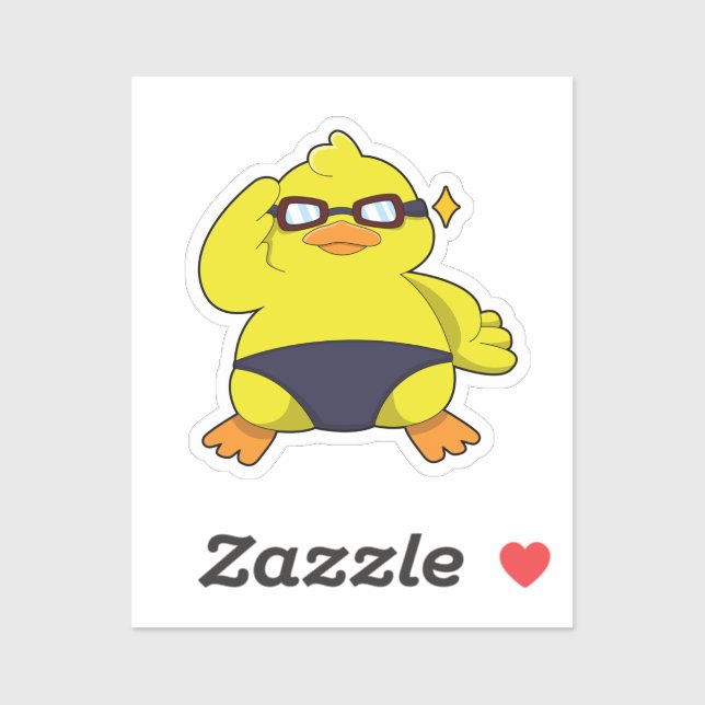 Duck with Sunglasses Sticker (Sheet)
