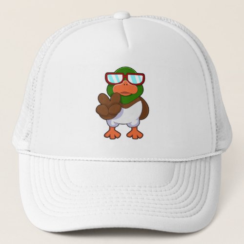 Duck with Sunglasses Trucker Hat