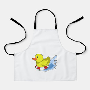 Duck with Swim ring in Water.PNG Apron