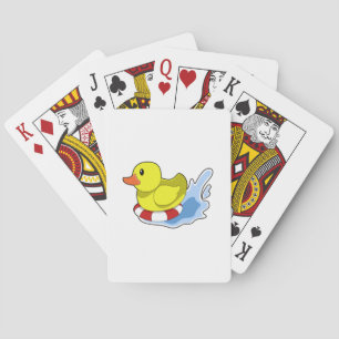 Duck with Swim ring in Water.PNG Poker Cards